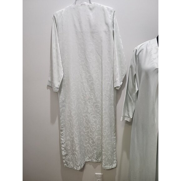 Vtg OSCAR DE LA RENTA Pink Label Nightgown Robe 2 Piece Mint Green Size Small - Picture 8 of 10